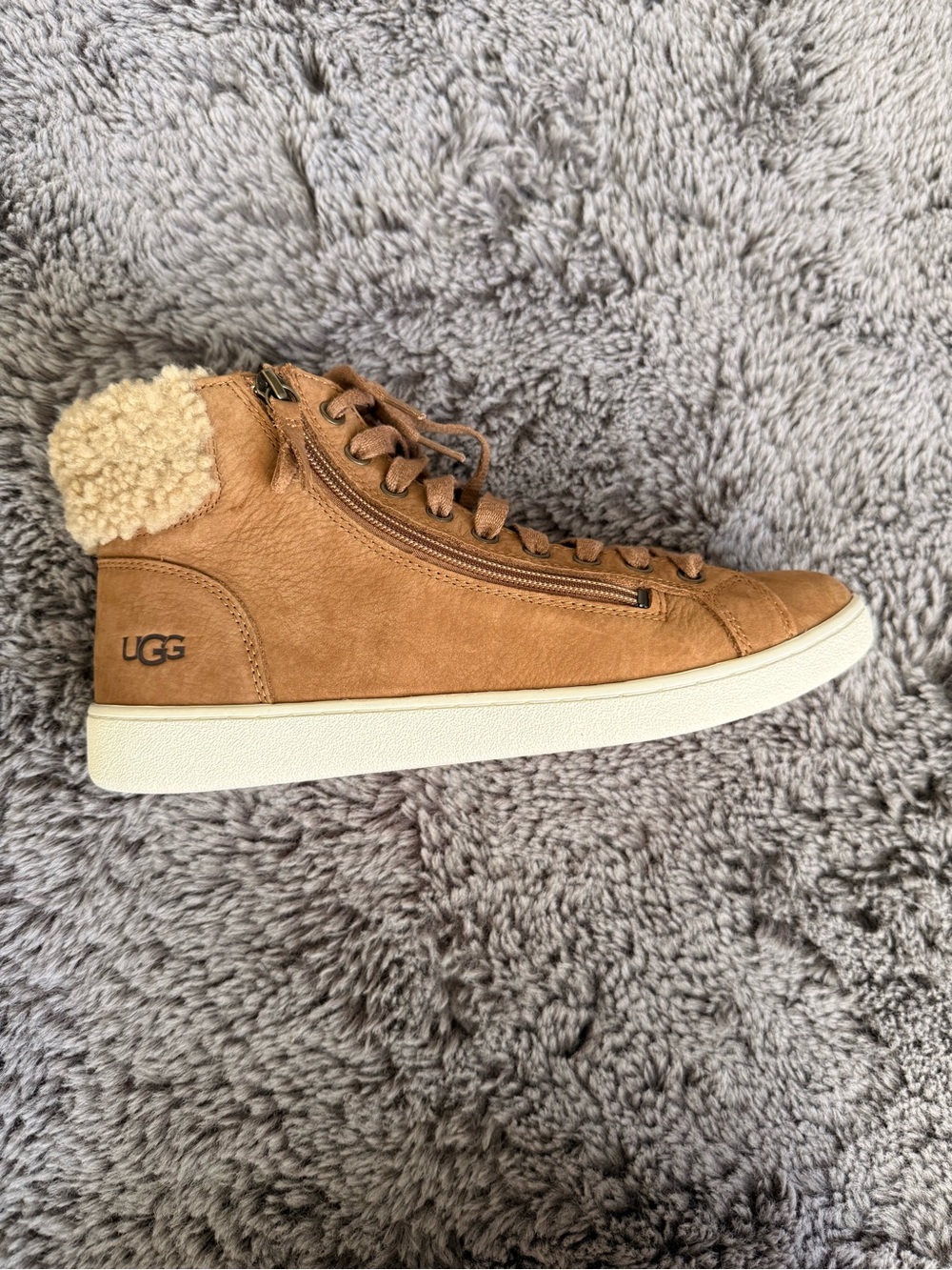 UGG Women's Chestnut High-Top Shearling-Trim Sneakers - Picture 10 of 10